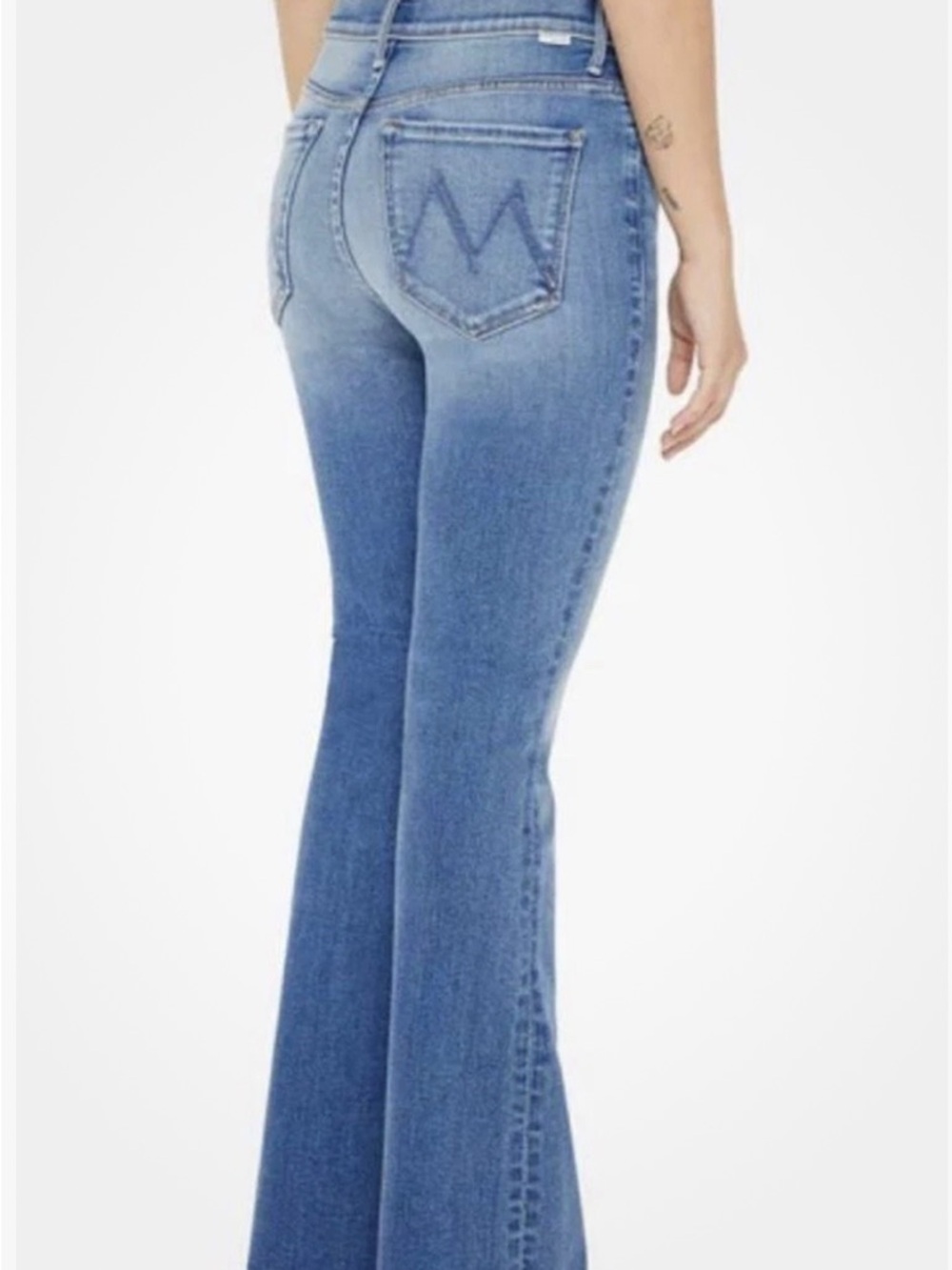 MOTHER Light Blue Flare Jeans - Wide Leg